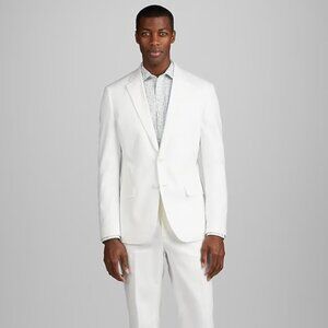 Jos. A. Bank Slim Fit Linen Blend White Suit Jacket 46R